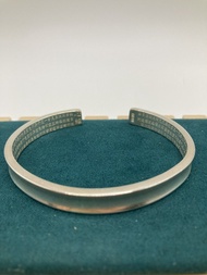 足銀心經手鐲 Silver Engraved Mantra Cuff Bangle Bracelet 30.14g