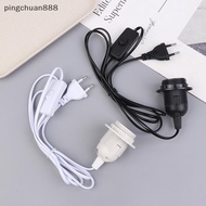 pingchuan888 E27 220V EU Plug Lamp Base Holder With 1.8M ON/OFF Power Cord Pendant LED Light Fixture