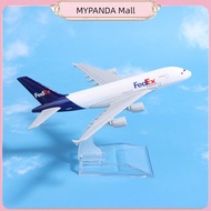 MYPANDA Scale 1:400 Fedex Airlines Aircraft Model - Addition To Any Diecast Aircraft Collection .