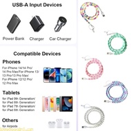 Love Color Beads USB C Cable Quick Charge and Data Transfer 1m Length for Phone 15