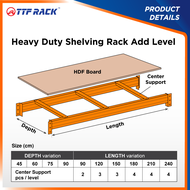 TTF Rack™️Heavy Duty Add Level  25x90 C Beam 12mm Plywood Storage Rack Warehouse Rack