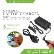 96W Universal Laptop Charger Laptop Notebook Adapter Power Supply 12V-24V With Connector Adaptor