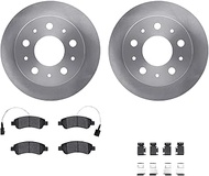 Dynamic Friction Company Rear Brake Rotors with Heavy Duty Brake Pads includes Hardware 6212-40504