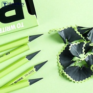 TME  10Pcs Black Green Wood HB Pencils Hexagonal Grip Safe Odorless Student Exam Writing Drawing Sta