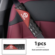 1PCS/2PCS  Leather Embossed Car Seat Belt Protective Shoulder Cover Car Accessories Suitable for Nis