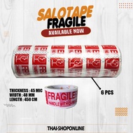 48mm High Quality Fragile Tape Opp Tape 1 Salotape Fragile Ready Stock