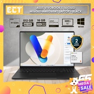 Asus VivoBook S 16 OLED M5606U-AMX068WS Laptop (R7-8845HS 5.10GHz,512GB SSD,16GB,ATI,16" 3.2K,W11,HS