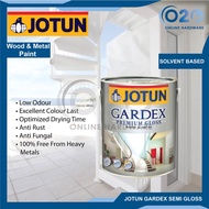 Jotun Gardex Premium Semi Gloss Paint Wood And Metal Cat Besi Kayu Pintu Door Oil Base White Colour Putih Tak Kilat (1L)