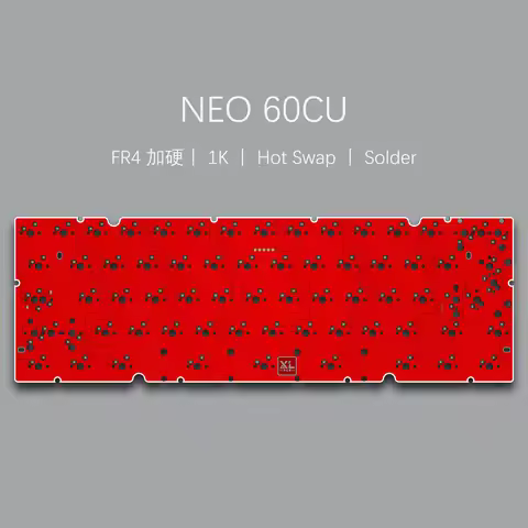 NEO60CU Keyboard PCB Circuit Board Custom Hot-swap Hardcore FR4 Soldering Replacement VIA Key Change