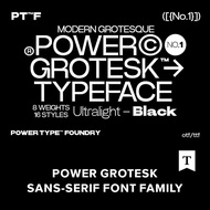 [Font] 16 Modern Minimalist Grotesque Style Non-Lined English Layout Font Material