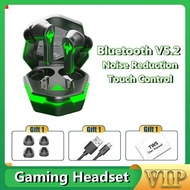 Topewon 8D Stereo Game TWS Mobile Game Earphones Low Latency Chicken Eating Competitive Headset Blue