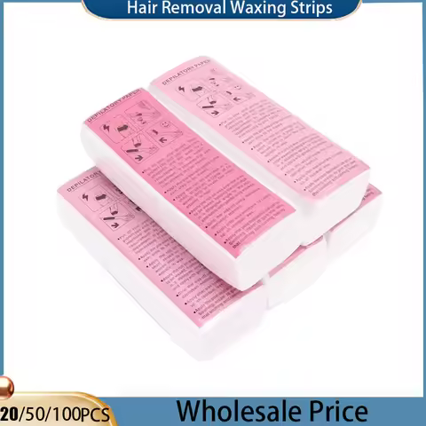 20PCS/50PCS/100PCS High Quality Non-woven Fabric Waxing Papers Hair Removal Waxing Strips Depilatory