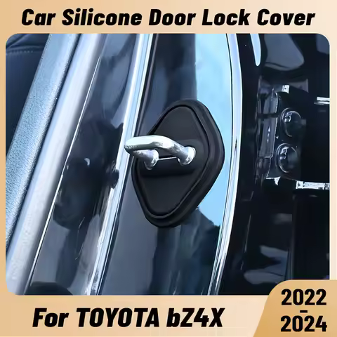 For TOYOTA bZ4X 2022-2024 Car Door Shock Absorber Door Lock Protector Silicone Auto Door Lock Latche