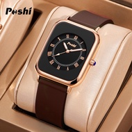 POSHI New Women Watch Fashion Elegant Square Waterproof Ladies Quartz Watch Women's Casual Wrist Watches On Sale Original relos for Women