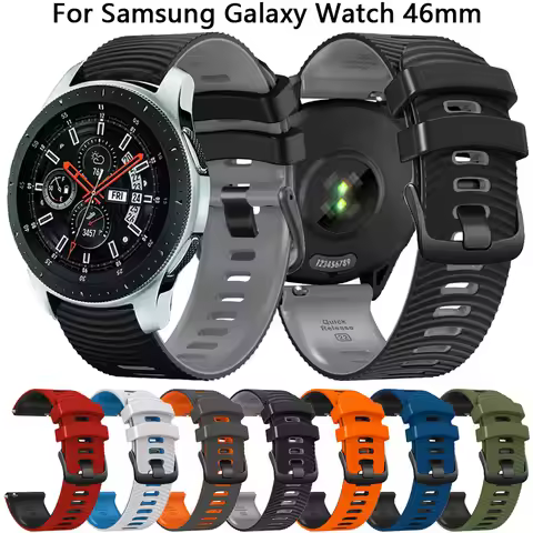 Silicone Strap For Samsung Galaxy 46mm SM-R800 Watchband Replacement For Samsung Watch 3 45mm Gear S
