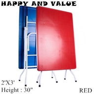 1 Piece 2x3 ft Folding plactic table / Meja Pasar Malam 2x3/ Foldable Plastic Dining Table 2’' x 3’ Lipat/ Plastik