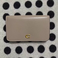 ขนาดของของแท้100%: 11*8*2.5ซม. C5870 C4818 COACH เคสเสียบการ์ดแบบบางการ์ดพับได้หลายใบ5870 4818