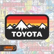 Toyota Vintage V3 Sticker Size 8 x 4.5 Cm