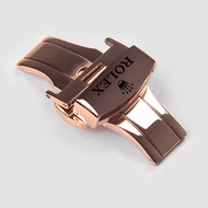 Fit for Watch-Buttom Pin Buckle Butterfly Clasp Rolex Steel Stainless Steel Watchband Buckle Belt Wa