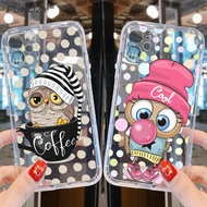 PUNQZY Cute Animal Transparent Phone Case For iPhone 13 12 11 PRO SE 2020 XR XS Max 7 8 PLUS Gift Owl Soft TPU Anti-Fall Cover