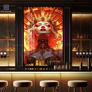 BAR Mirror Painting Wall Art with Frame, Decorative Painting, Bar and Club Decorative Painting