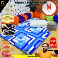 Karpet Gebu Size M Baldu tebal Carpet Corak timbul 5D - (4 kaki x 6 kaki) Rug Anti Dust Antislip Wit