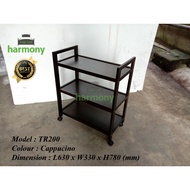 Harmony Wooden Kitchen Trolley / Solid Wood Trolley / Trolley Kayu Ruang Tamu / Trolley Kayu Dapur /3Layer Tolley Kay