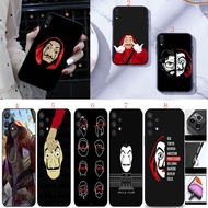 Samsung A12 A22 A32 A52 4G A32 A42 A52 5G Money Heist Soft black phone case