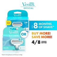 Gillette Venus Smooth Razor Cartridges Refills Assorted (4/8 counts)