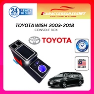Toyota Wish center Storage armrest console box compartments piano black interior accessories
