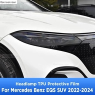 For Mercedes Benz EQS SUV 2022-2024 Car Exterior Headlight Anti-scratch Front Lamp Tint TPU Protecti