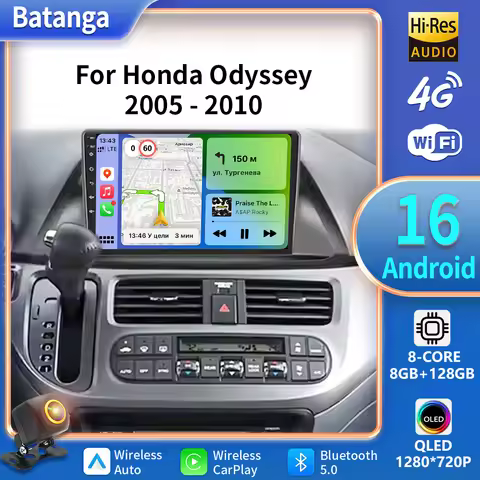 Android 16 For Honda Odyssey 2005 - 2010 Car Radio Multimedia Player Navigation Stereo DSP Carplay 5