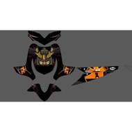 TRANSPARENT STRIPING CARBONBEAT WITH ARAI FACE RX7 PEDROSA MOTIF