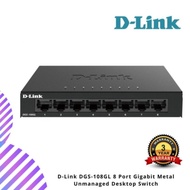 D-Link DGS-108GL 8 Port Gigabit Metal Unmanaged Desktop Switch