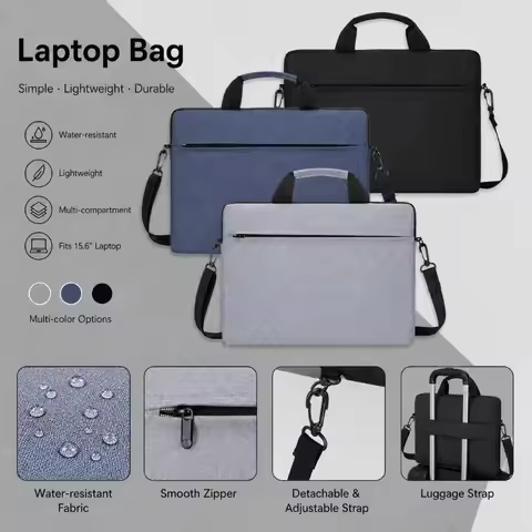 Shockproof Large Capacity Protective Pouch Laptop Sleeve Case Laptop Handbag Shoulder Bag Notebook C