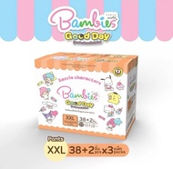 [ยกลังx3] Bambies Good Day แพมเพิสเด็ก แบบกางเกง แบมบี้ส์ กู๊ดเดย์ (ไซส์ M-XXXL) ผ้าอ้อมแบบกางเกง แพ