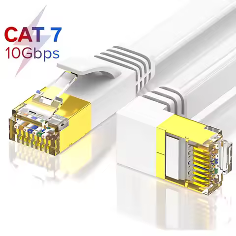 Ethernet Cable RJ45 Cat7 Lan Cable Network UP&Down Right Angled for Cat6 Compatible Patch Cord for M