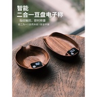 Coffee Scale Espresso Scale Coffee Electronic Scale with Walnut Tray, Small Kitchen Scale for Coffee