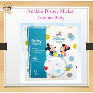 Anakku Disney Mickey Baby Napkin 8 pieces / Kain Lampin Baby (76cm x 76cm) 100% Cotton