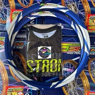 วงล้อ Sstrong(เอสสตรอง)สายฟ้า 1.4ขอบ17 ราคาต่อ 1 คู่งานยิงทราย แถมเสื้อ1 ตัว พร้อมสติกเกอร์
