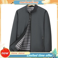 [Wear 35-130kg] M-8XL Spring Autumn Tren d Plus Size Casual Windproof Waterproof Stand Collar Flight