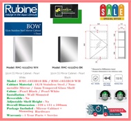 RUBINE RMC-1033D10 BK / RMC-1033D10 WH 1 Door 32cm Stainless Steel Mirror Cabinet | WALL MOUNTED | FREE AND SAFE DELIVERY