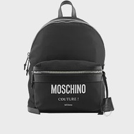 MOSCHINO Logo 尼龍口袋後背包 (黑色)