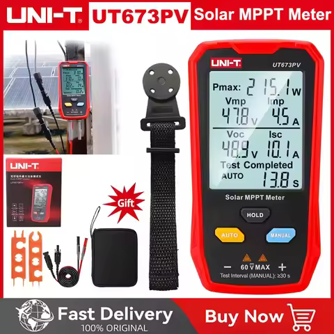 UNI-T UT673PV Solar MPPT Meter 5~800W PV Module Maximum Power Tester Open Circuit Voltage Short Circ