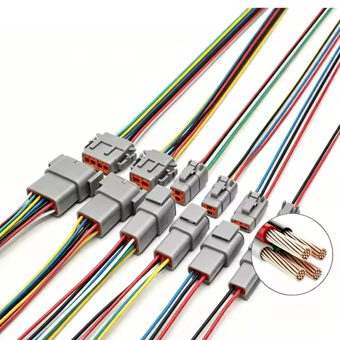 DTM06-12SA DTM04-12P 12 Pin Auto Connector DJ71210Y-1-1 Waterproof Male Female Plug 15cm Wire Harnes