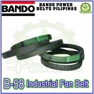Fan Belt Agricultural Fan Belt B Type B58 B-58 Bando Belt Industrial Fan Belt