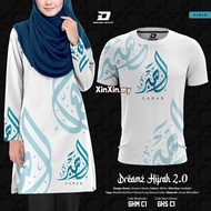 （XinXin）(READYSTOCK) DREAMZ TSHIRT MUSLIMAH JERSEY DESIGN HIJRAH 2.0 SABAR BAJU JERSEY MUSLIMAH