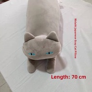 NITORI Black Cat Long Pillow Soft Plush Toy Cute Cartoon Kitty Cushion Comfortable Polyester Filling
