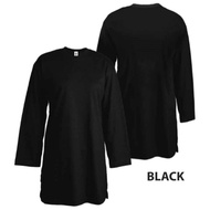 Cotton Muslimah Black Eight Square Blank T-Shirt 100% Cotton