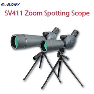 SVBONY SV411 Spotting Scopes with Tripod Dual Focus Angled Range Scopes Waterproof Big Eyepiece Telescope for Birding Travel Widlife Stargzing (20-60x70/20-60x80)